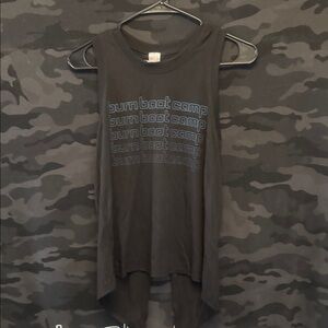 Burn Boot Camp Women's Black Graphic Muscle Tank Top